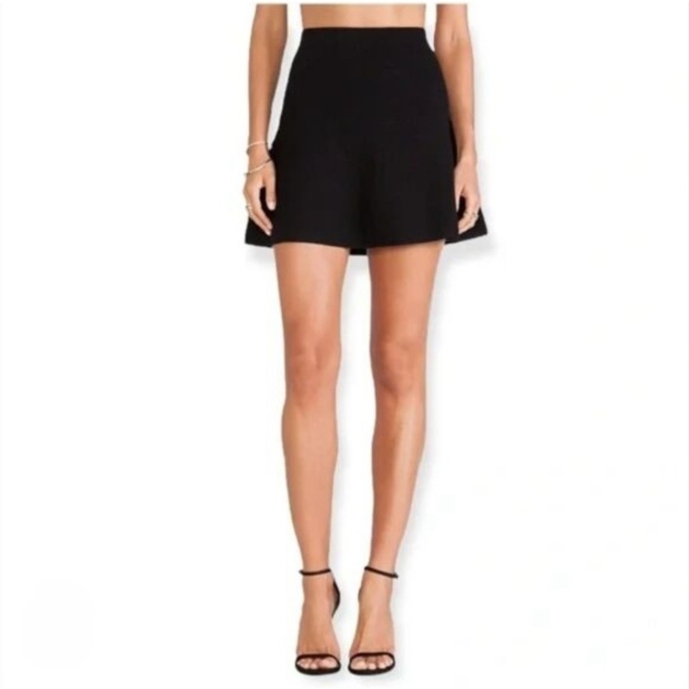 Theory black wool blend skirt size sz small
